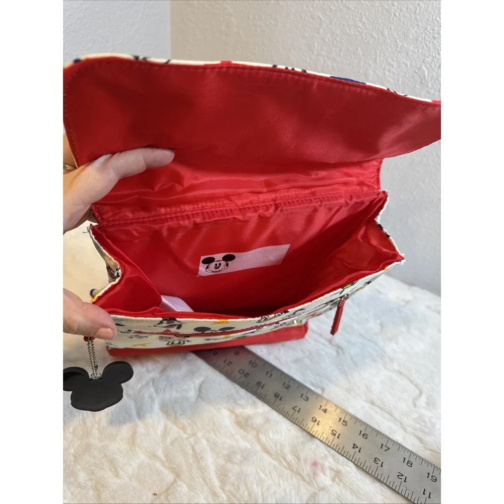 Disney Mickey Mouse Friends Kids Backpack White Red Stars Rainbow Straps Bag